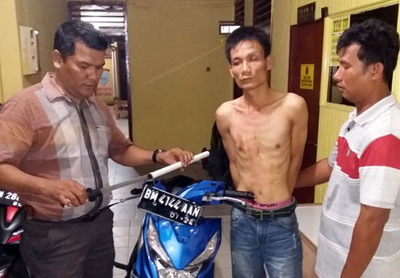 Polsek Bukitraya Bekul Begal Bersamurai Asal Lampung